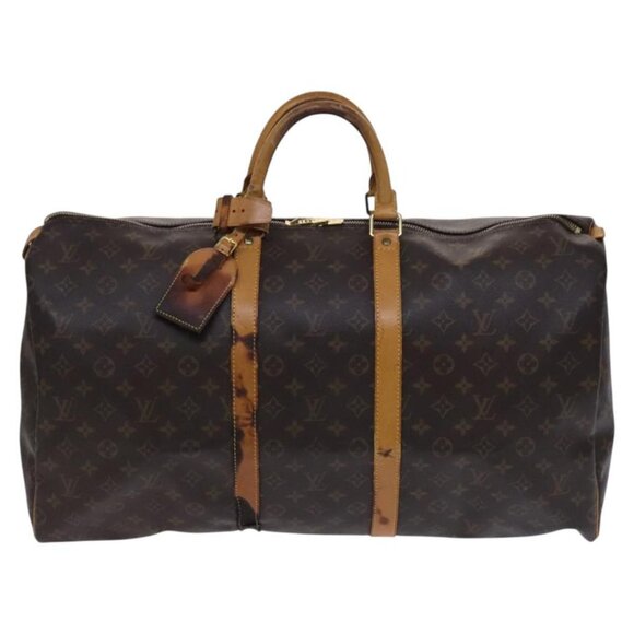 LOUIS VUITTON Monogram Keepall 55 Boston Bag LV Auth - Picture 2 of 16
